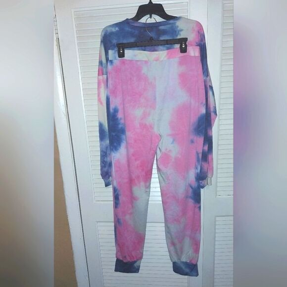 Super cute tie-dyed 2pc crop sweats suit set - Picture 9 of 12